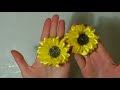 diy Подсолнух из узкой ленты. Канзаши МК diy sunflower from ribbons. kanzashi