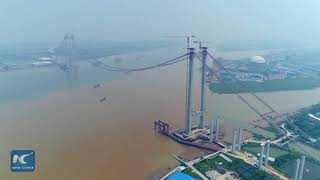 Aerial tour of the Humen Bridge tests your head for heights