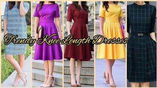 Latest knee length dress designs/ stylish knee length dress/ knee length dress for outgoing girls