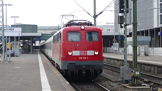 Abfahrt 115 114 mit IC nach Zürich in Stuttgart Hbf (Kurzvideo)