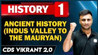 Ancient History (Indus Valley to the Mauryan) | History 01 | CDS Vikrant 2.0