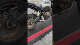 HONDA CB650R Akrapovic Exhaust cold start without dbkiller. 全段四孔鈦蠍 冷啟動