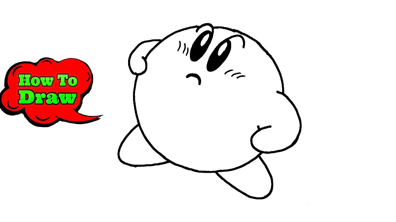 How To Draw Kirby | Kirby Drawing Tutorial Easy Step By Step - YouTube