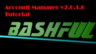 Account Manager V2.0.1.0 Tutorial
