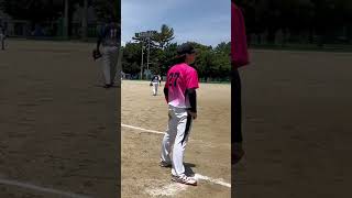 24.07.21 清水クラブVS愛知大学　ホームラン③   #softball #野球 #男子ソフトボール #ソフトボール #高校野球 #死球 #痛い#ホームラン