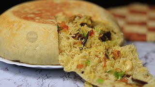 Parda Biriyani |പർദ ബിരിയാണി |How to make Parda Mutton Biriyani without an oven? Mutton Parda Pulao