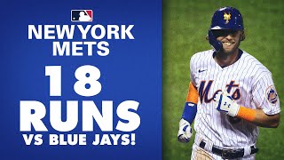 18 RUNS! Mets almost put up 20 in matchup vs. Blue Jays