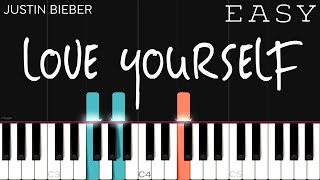 Justin Bieber - Love Yourself | EASY Piano Tutorial