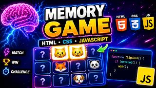 JavaScript Memory Game Tutorial 🧠 | Build a Matching Card Game from Scratch