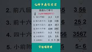 七种节奏型学习与结合简谱详解s