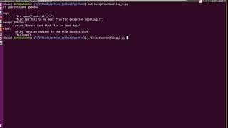 python2 Exception Handling try except IOError, 2