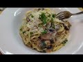 my 5 minute one pan angel hair pasta with mushroom recipe from prep to eating it in 20 minutes