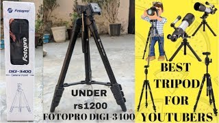 Best Budget Tripod under 1200 for YouTubers \u0026 Photographers|Fotopro DIGI-3400|Unboxing|Review|