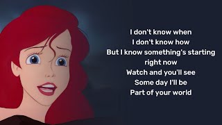 Jodi Benson - Part of Your World (Reprise) Lyrics [The Little Mermaid Soundtrack]