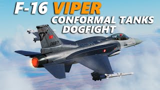 F-16 Viper Conformal Fuel Tanks Dogfight Vs Clean Viper | Digital Combat Simulator | DCS |