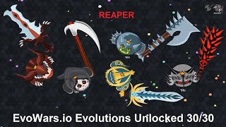 EvoWars.io Evolutions Unlocked 30/30 REAPER (How to Get High Score)