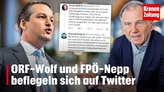 ORF-Wolf und FPÖ-Nepp beflegeln sich auf Twitter | krone.tv NEWS
