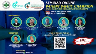 Seminar Online Patient Safety Champion