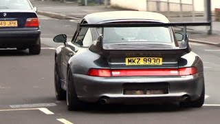 Crazy Porsche 993 with huge spoiler