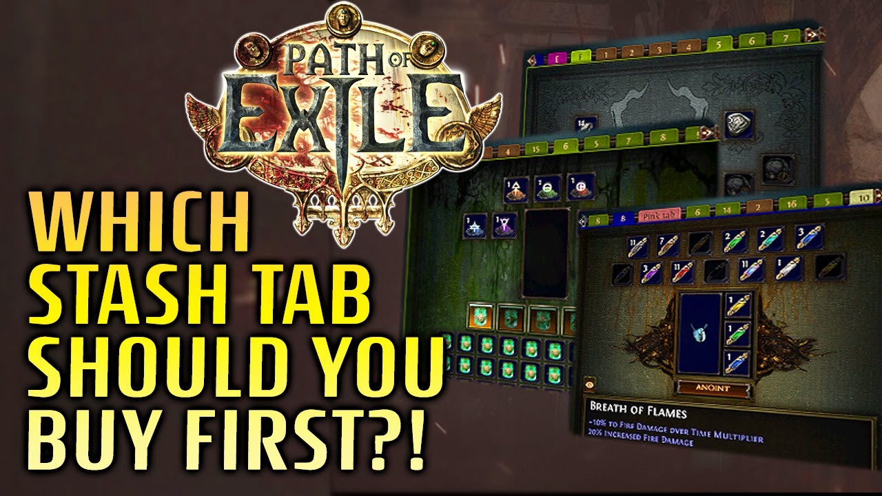 Poe tab. Tab Stash. Stash POE. Mandatory optional.