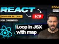 React JS 19 Tutorial in Hindi #24 Loop in JSX with Map Function