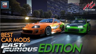 BEST Car Mods FAST AND FURIOUS Edition 2021 | 6 Iconic Cars | Assetto Corsa Car Mods Showcase