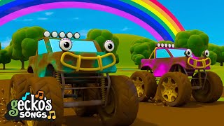 10 Muddy Trucks! KARAOKE｜Gecko's Garage Songs｜Kids Songs｜Trucks for Kids