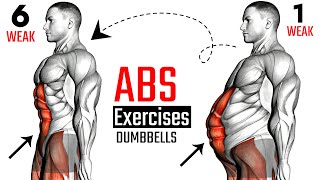 تمارين رائعة تخلص من دهون البطن بالدمبلز - Abs workouts Dumbellsd at Home