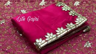 BEAUTIFUL PLAIN RANGOLI CRAPE SAREE WITH BEAUTIFUL GOTA PATTI | RV Collections