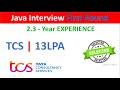 First Round | Java Developer Interview in TCS experience