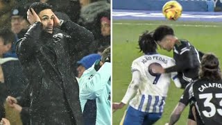 VAR robbed William Saliba penalty foul on João Pedro vs Brighton vs Arsenal worst penalty decision