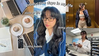 PRODUCTIVE days in my life 🥼 working full time, living alone, healthy habits & slice of life