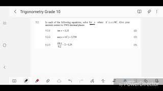 Solve for x in trigonometry grade 10 with Thapelo Rafapa