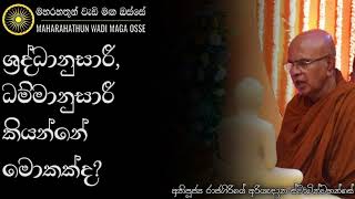 ඔබත් ශ්‍රද්ධානුසාරී ධම්මානුසාරී කියන තැන් දෙකේ ඉන්නවාද? | Ven. Rajagiriye Ariyagnana Thero