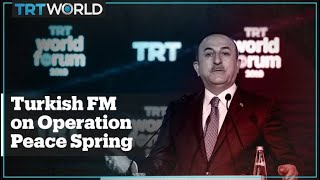 Turkish FM speaks on Operation Peace Spring at TRT World Forum 2019