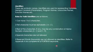 DATA TYPES in FORTRAN