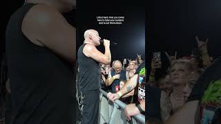 Disturbed band Heavy Metal Frontman David Draiman's speech reassures girl at concert 2023 TRANSCRIPT