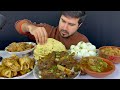 No Cutts Real ASMR ; Eating Mutton Paya+Namkeen Mutton+Beef Paya With Tandoori Naan+Boild Eggs Enjoy