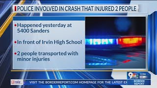 Police involved in crash in front of Irvin HS