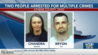 Two people arrested for multiple crimes in Athens County