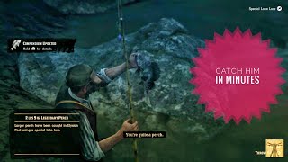 Elysian Pool Legendary Fish - Stand HERE to catch this tricky perch | RDR2