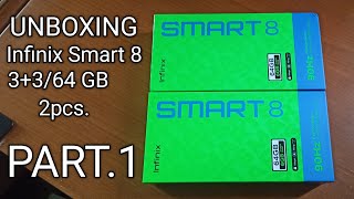 UNBOXING Infinix Smart 8 RAM 3+3/64 GB beli di Tiktok || PART. 1