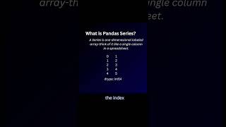 Pandas Series in 30 Seconds! Quick Python Tutorial | #shorts