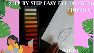 step by step easy eye drawing tutorial.part-1.#Aashi 's creative world