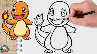 COMO DIBUJAR A CHARMANDER ( Pokémon ) Dibujos - How to draw Chamander