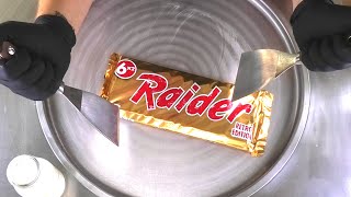 Raider Ice Cream Rolls - how to make rolled Ice Cream out of TWIX Chocolate Bar | satisfying ASMR 먹방