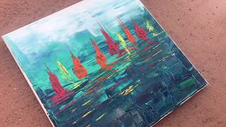 Sail boats / Satisfying / Abstract Painting / Demonstration / Easy and Fun /