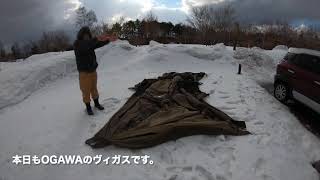 たろすけと夫婦がつがる地球村で雪中キャンプをしてきました。（前半）#１１