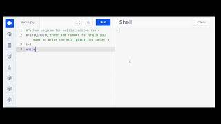 Python programming - How to write the multiplication table for any number#coding #python #table