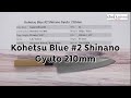 Kohetsu Blue #2 Shinano Gyuto 210mm Quick Look